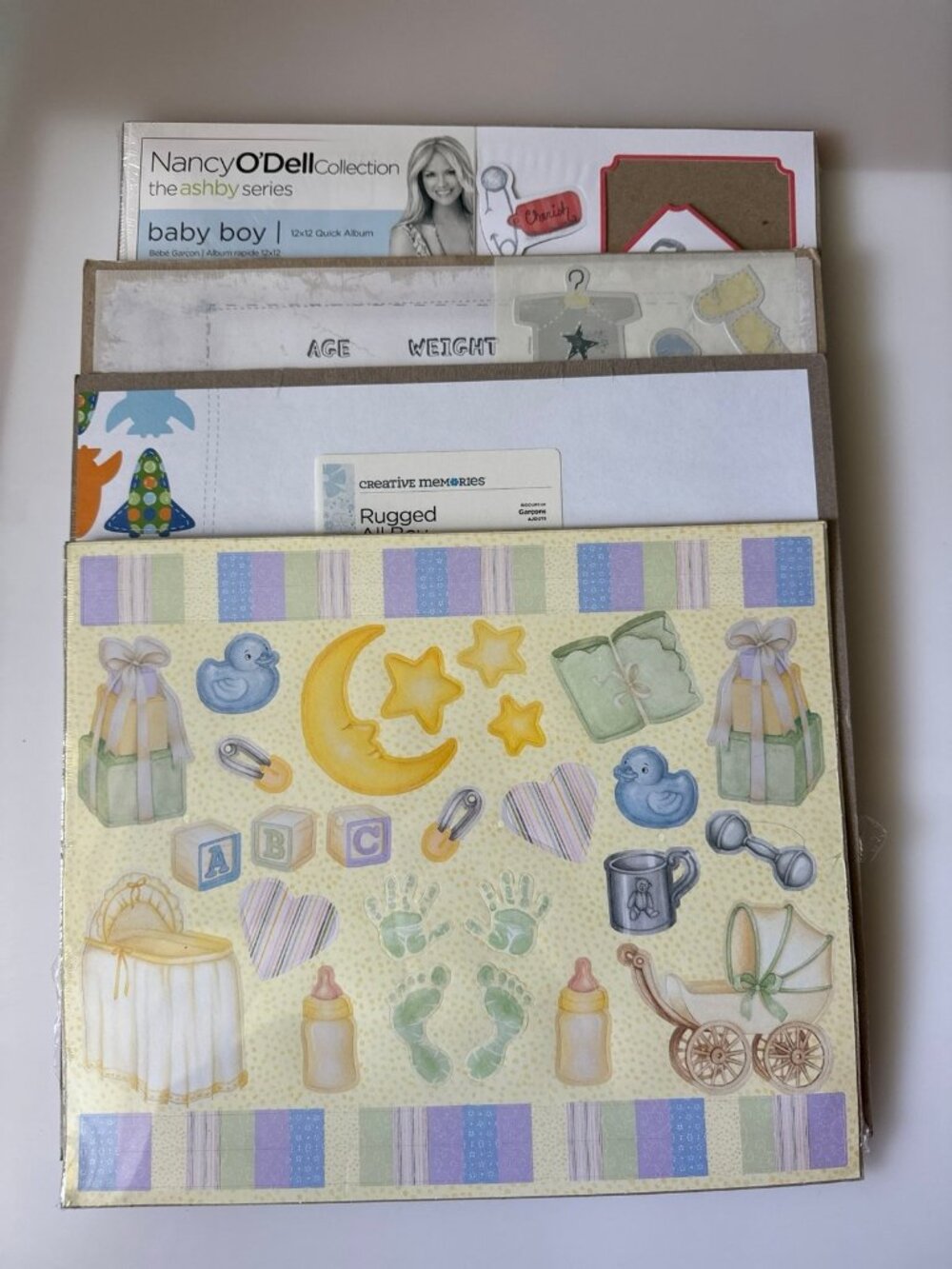 Creative memories Baby Boy Scrapbooking Set of 4 sealed new limited edition